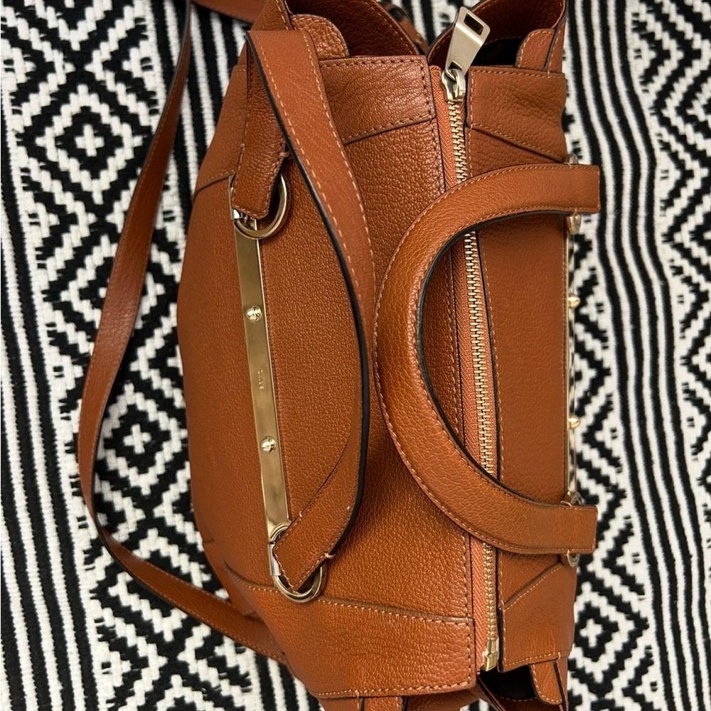 Elegant Brown Leather Chloe Handbag